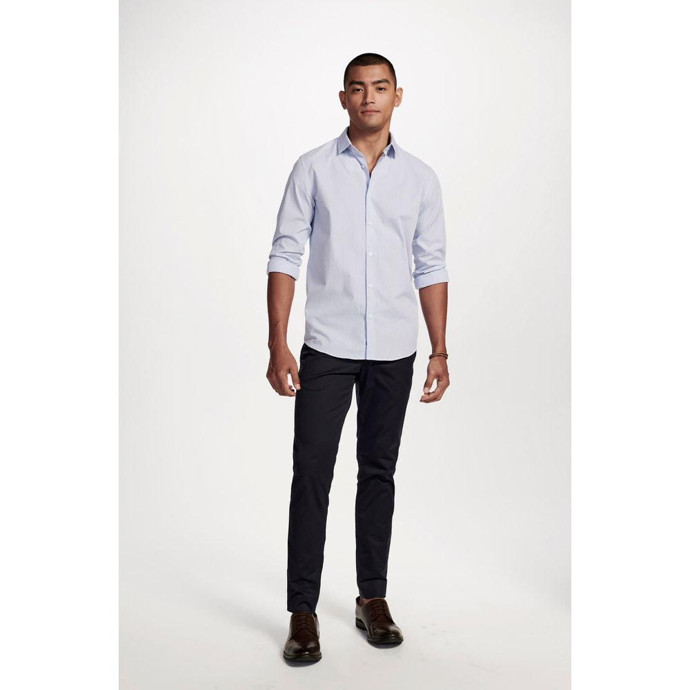 Camisa Work Xadrez Branco Com Fundo Preto - 2504xwz48809