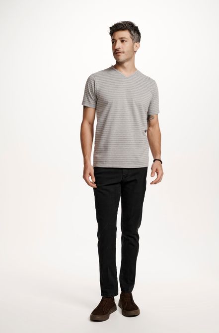 8353BCV00131_945_1-T-SHIRT-MANGA-CURTA-LISTRADA-GOLA-V-VISCOSE-VERDE