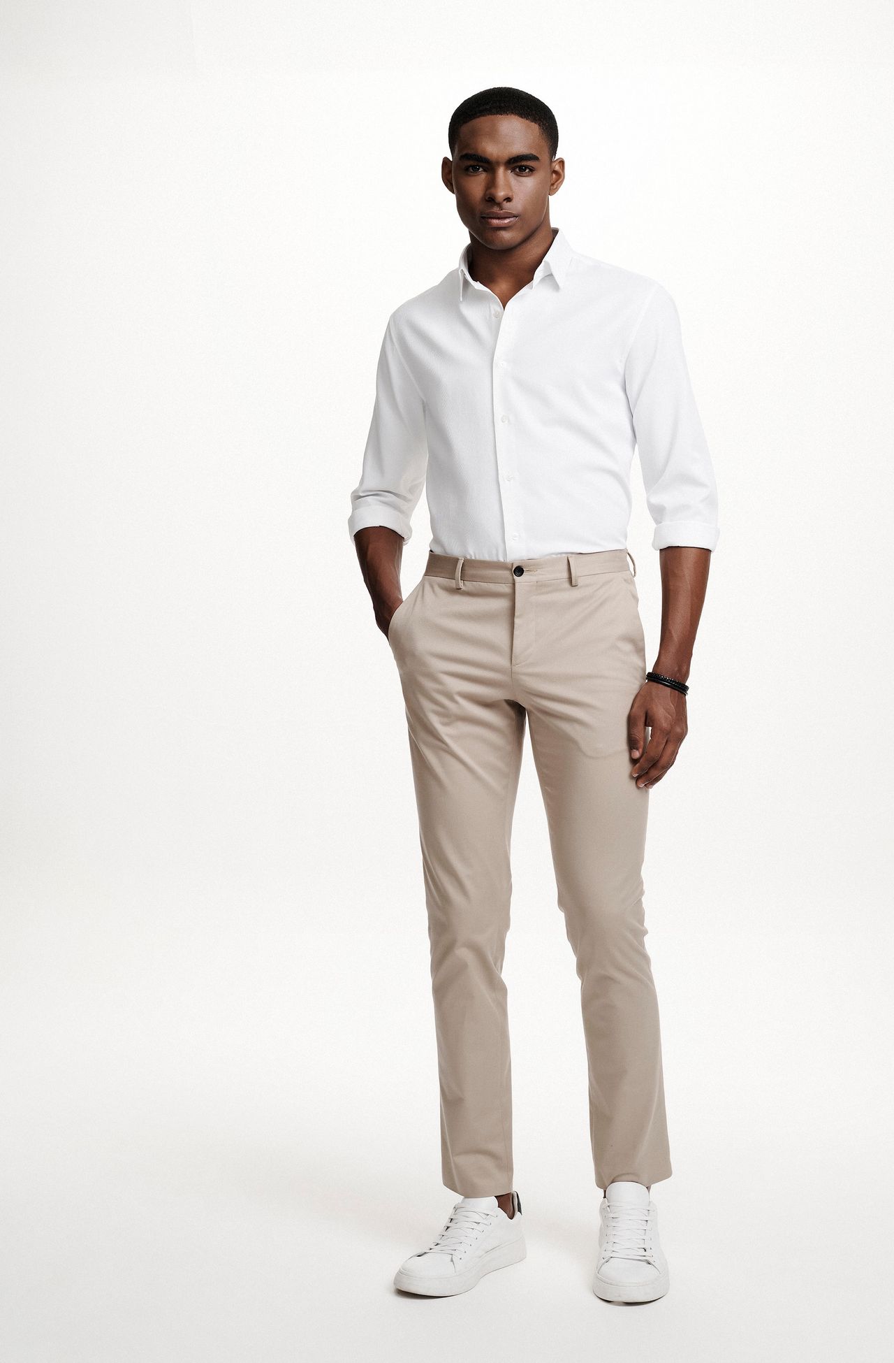 Tênis Branco Calça E Camisa Social Masculina Para Casamento