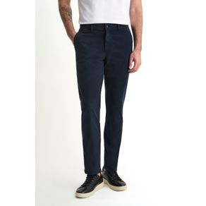 Calça Chino Slim Fit Sarja Stretch Azul Marinho - 4042ucc02077